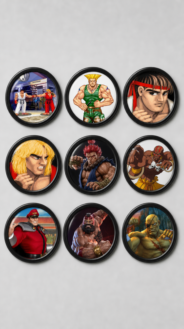 9 Street Fighter Custom Magnets